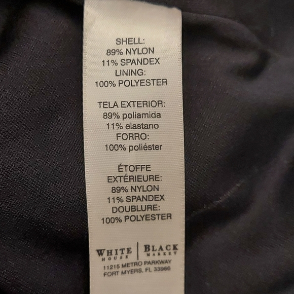 WHITE HOUSE BLACK MARKET V Neck Bell Sleeve All Over Black Lace Top - Picture 8 of 9